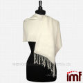 100% шерсть пашмины Off White Lady&#39;s Shawl Scarf